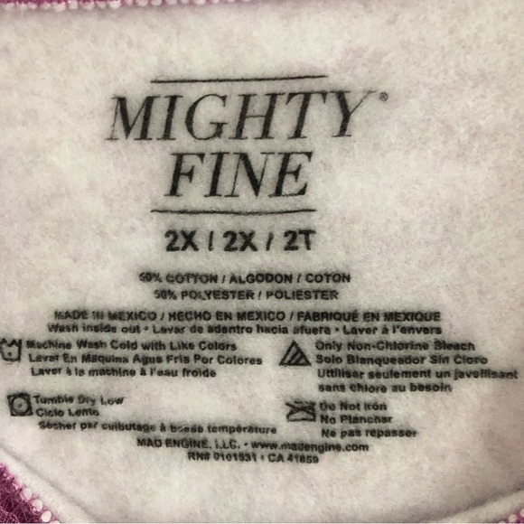 Mighty Fine Graphic Sweatshirt Purple Size 3X - Picture 4 of 7